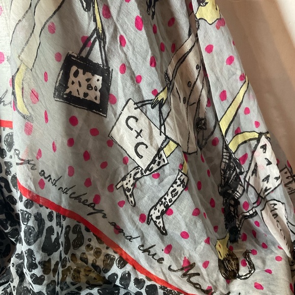 “MOSCHINO THEME” SCARF Shopping and Animal Print Large Size. - Picture 6 of 11